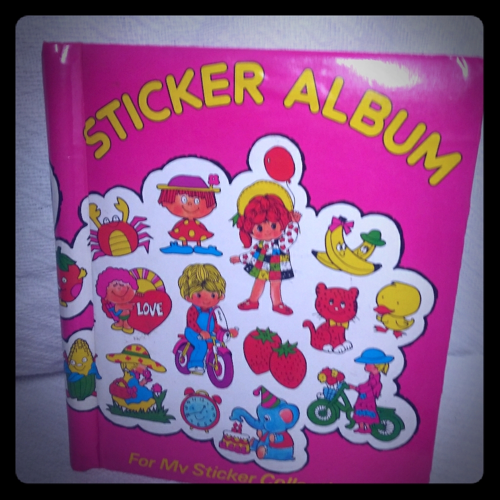 1980s sticker book includes stickers